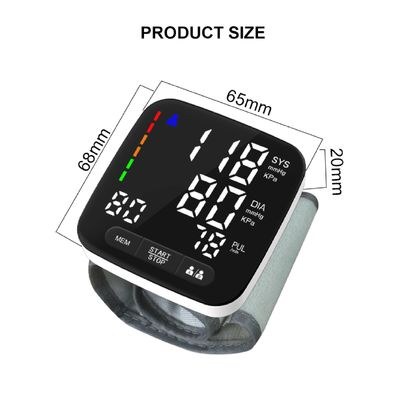 Sphygmomanometer portátil da saúde do monitor da pressão sanguínea do pulso de Digitas exato