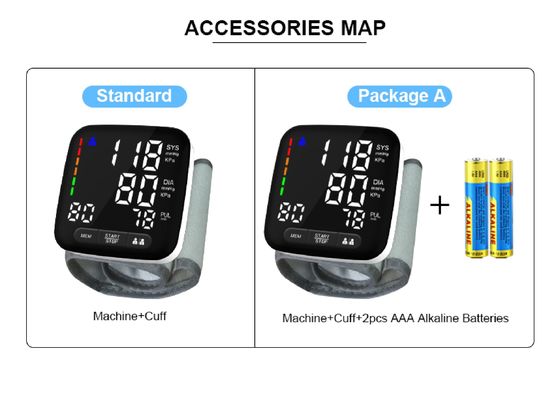 Sphygmomanometer portátil da saúde do monitor da pressão sanguínea do pulso de Digitas exato