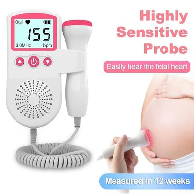 Pulsação do coração Fetal grávida Doppler da gravidez ultrassônica da casa do monitor do detector da pulsação do coração