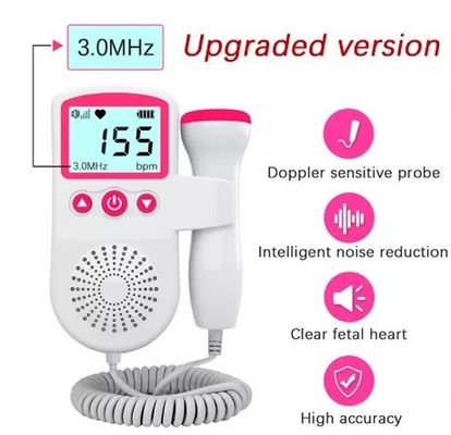 Portátil 	Monitor Fetal de Doppler do bolso do bebê do monitor de coração de Doppler para a gravidez