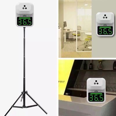 Contacte não instante infravermelho fixado na parede da testa do termômetro da temperatura do diodo emissor de luz Digital que lê a exposição