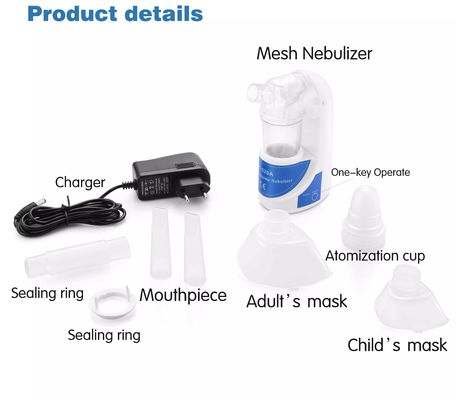 Da máquina adulta do inalador da criança do agregado familiar Nebulizer ultrassônico acessível com o adaptador da máscara da boca