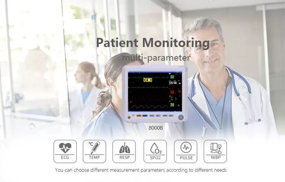 12 monitor do parâmetro ICU do monitor do monitor paciente ETCO2 SPO2 ECG do multiparâmetro da polegada multi