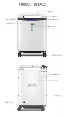 concentrador médico de Respironics Oxyge da casa de 5L 93% com cor branca do alarme da pureza