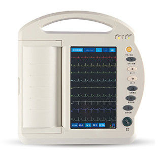 Canal 12 7 ligação do padrão 12 do eletrocardiógrafo da máquina do tela táctil ECG da polegada