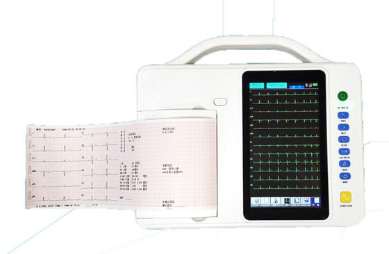 6 canais Máquina de ECG Electrocardiógrafo Ecrã táctil